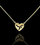 14kt gold Heart Chain and pendant