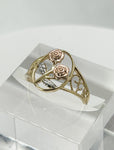 14kt Gold Double Rose Ring