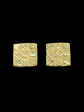 14kt Box Nugget Earrings