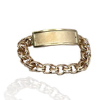 10kt Gold Chino Link Bracelet with Border 66.5gr