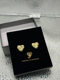 14kt Heart Nugget Earrings