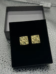 14kt Box Nugget Earrings