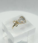 14kt Gold Bow and Heart Ring