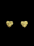 14kt Heart Nugget Earrings