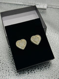 14kt Gold Heart 3D Earrings with Zirconia’s