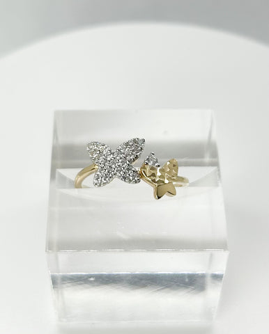 14kt Gold Double Butterfly Ring