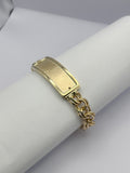 10kt Gold Chino Link Bracelet with Border 66.5gr