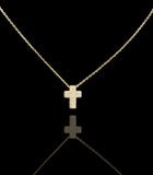 14kt gold Cross Chain and pendant