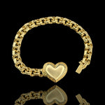 Heart Chino Link Bracelet