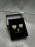 10kt Heart Nugget Earrings