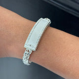 8.4mm Silver Chino Link Bracelet 8.25”