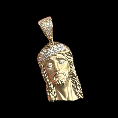 14kt gold Jesus face
