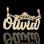 Crown and swirl Name Plate