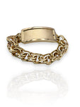 10kt Gold Chino Link Bracelet with Border 93.0gr