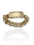 10kt Gold Chino Link Bracelet with Border