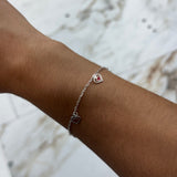 Heart Charm Bracelet in Silver