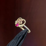 Anillo de Quinceañera Corona de Gala en Oro Amarillo de 10K con Circonias Marquise y Baguette