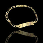 14kt Gold Figaro Link Child ID bracelet