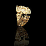 Anillo de Diseño Arquitectónico en Oro 14K - Colección Geométrica.