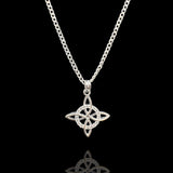 Silver withes knot pendant