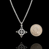 Silver withes knot pendant