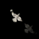 Dije de Paloma de la Paz en Plata de Ley .925 con Circonias Pavé