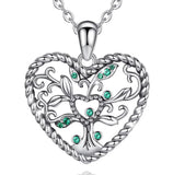 Silver 925 Tree of life Heart Pendant