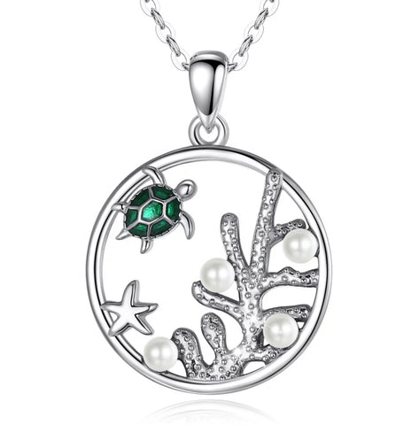 Sea Turtle Pendant Silver 925