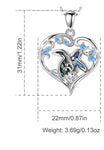 Sea Turtle heart Pendant  Silver 925