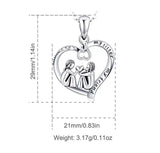 Silver 925 My Sister My Friend Heart Pendant